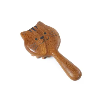 XIBI Golden Sandalwood Studs Meridian Comb Straight Hair