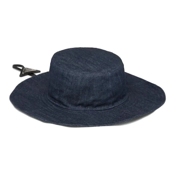 PRADA Fabric Bucket Hats Men's Blue-0