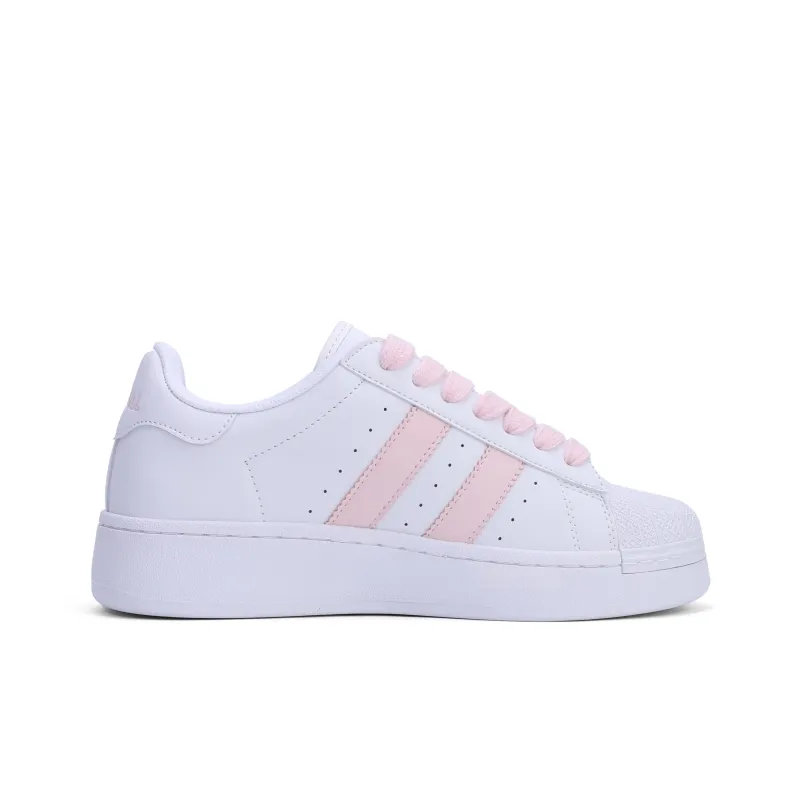 GLO BULL Skateboard Shoes Women's Low Top Heart Pink-1