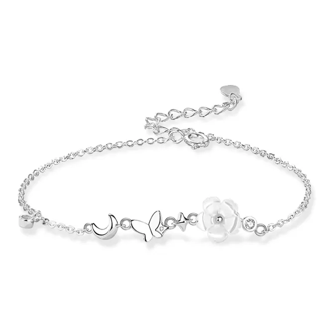 KUMET Sterling Silver Bracelets Women's Couple Birthday Gift For Anniversary-8