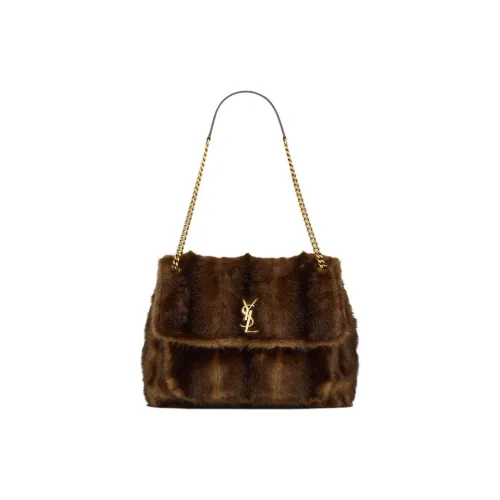 SAINT LAURENT YSL Niki Lambskin Shoulder Bag Handbag Women's Brown