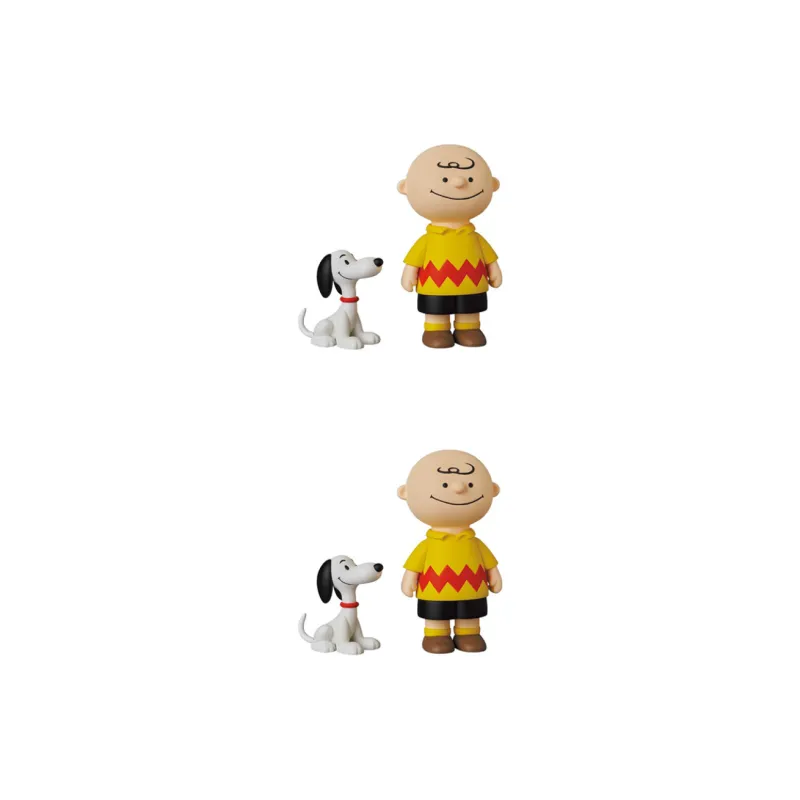 Medicom Toy Udf Peanuts Series12  50's Snoopy And Charlie Brown Figure Yellow-1