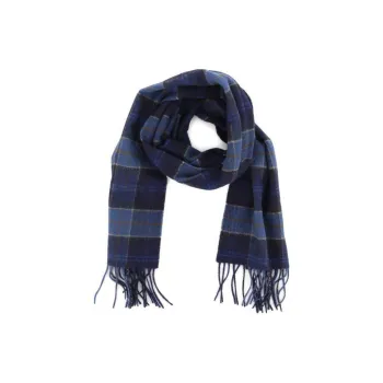BARBOUR Tartan Checked Fringed Scarf