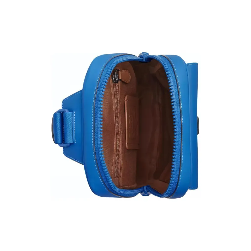 COACH Track Smooth Calf Leather Fanny Pack, Crossbody Bag, Shoulder Bag Men's Bright Blue-2