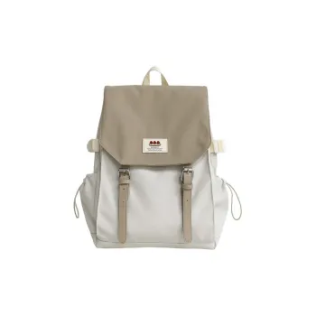 NX DOUGHNUT Composite Cloth Backpack Unisex White & Khaki/Gray & Blue/Black