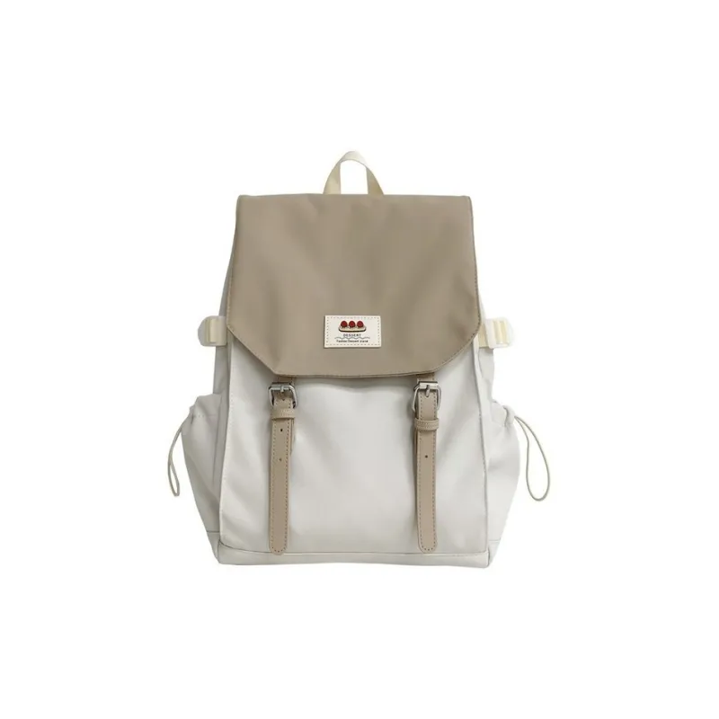 NX DOUGHNUT Composite Cloth Backpack Unisex White & Khaki/Gray & Blue/Black-0