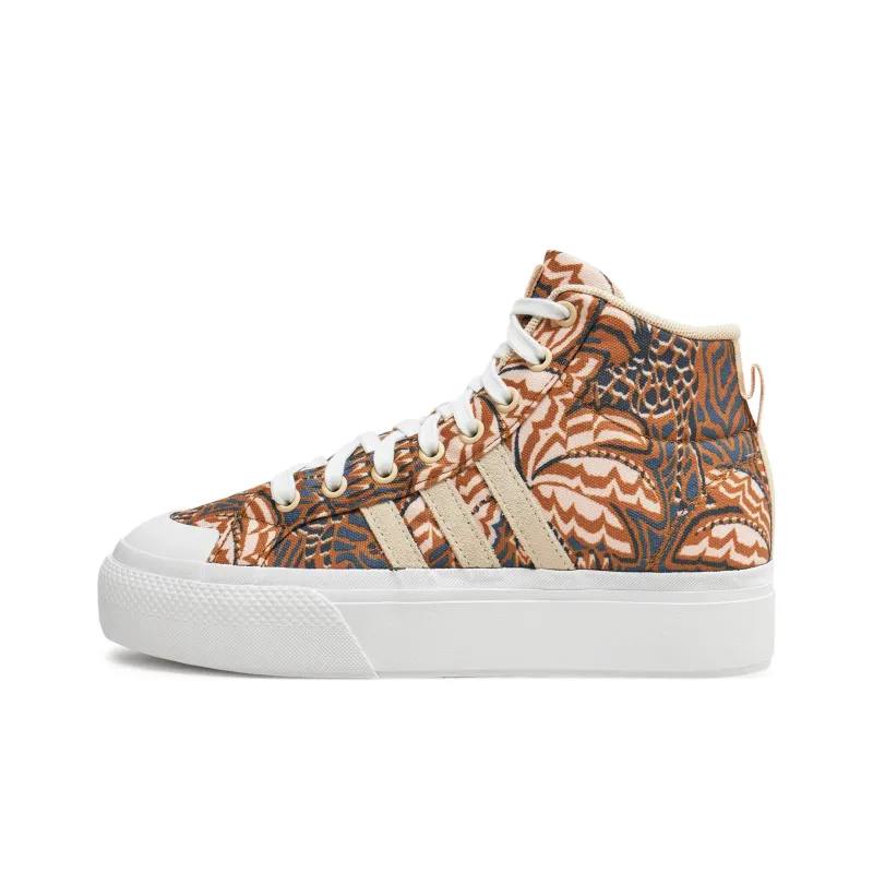 Adidas BRAVADA 2.0 Anti Slip Wear Resistant Mid Top Skateboard Shoes Women's Brown-0