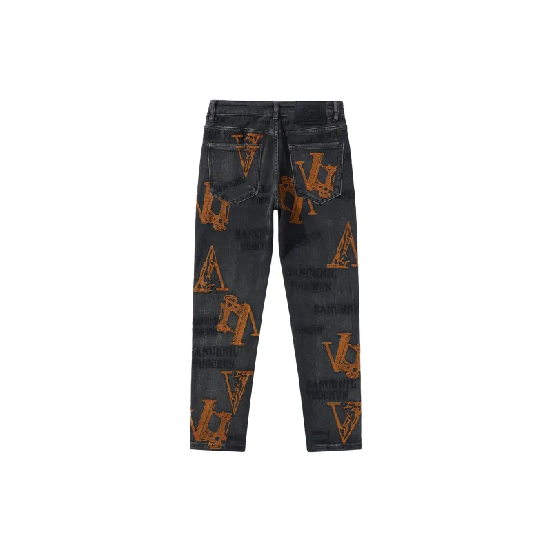 SANTASTIC Jeans Men's Black Gray-1