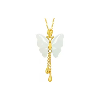 CHINA GOLD Necklaces White Jade/Pale Greenish White Jade Women's