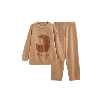 Same Language Pajama Set Women's Lion Cub Yellow · Crescent Brown