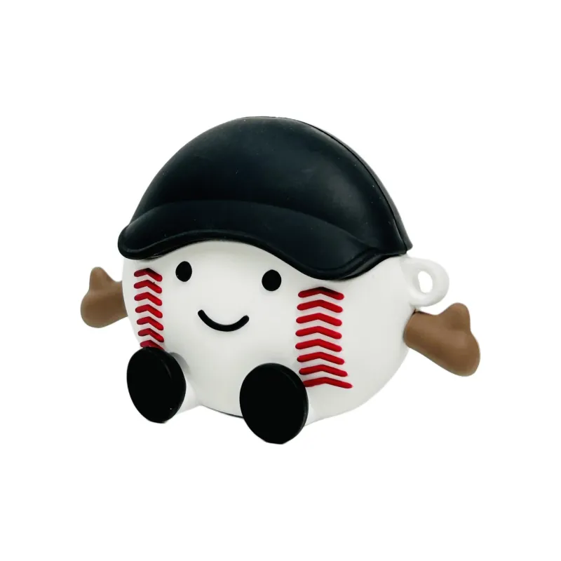 Sopi Compatibility With Apple AirPods 4/2/3/4th Generation/AirPods Pro/Pro 2 TPU 3D Effect Baseball Headphone Cases-2