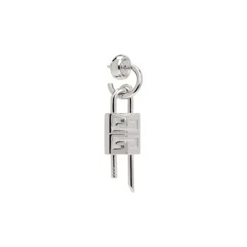 GIVENCHY Brass Earrings Men's Silver