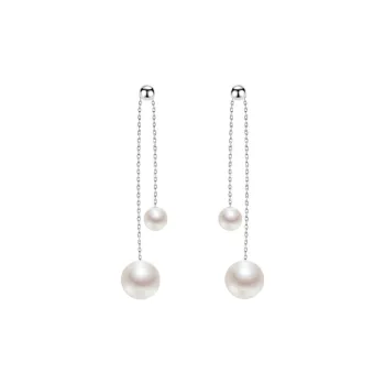 NATURALLYJOJO S925 Silver Faux Pearl Earrings Women's Silver/Gold
