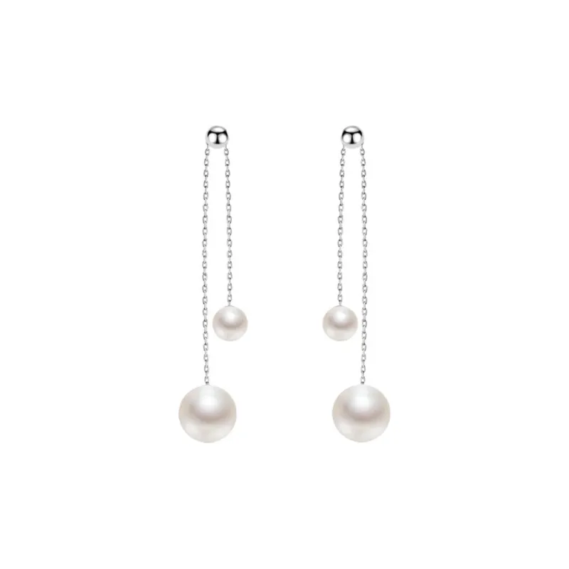 NATURALLYJOJO S925 Silver Faux Pearl Earrings Women's Silver/Gold-0