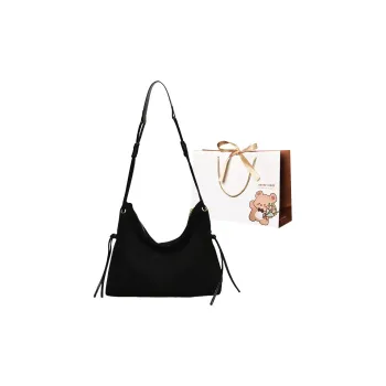 ERANGBEAR PU Shoulder Bag Women's Black/Coffee/Leopard Print Coffee/Leopard Print Brown