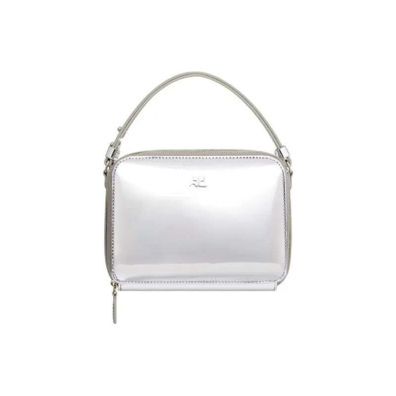 COURREGES Polyurethane One Shoulder Handbags Women's Silver-0