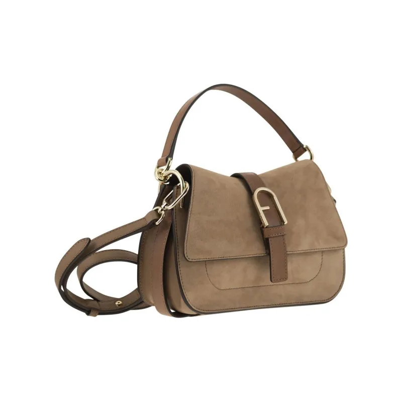 Furla Suede Shoulder Bag, Crossbody Bag, Handbag Mini Women's Brown-1