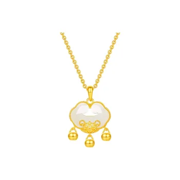 ZHOU LIU FU Hetian Jade Pendants White Jade Women's