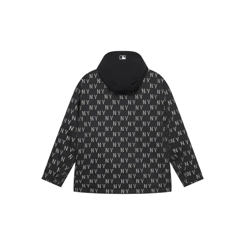 MLB MONOGRAM Collection New York Yankees FW24 Windproof Jackets & Coats Puffer Jacket Unisex Black-3