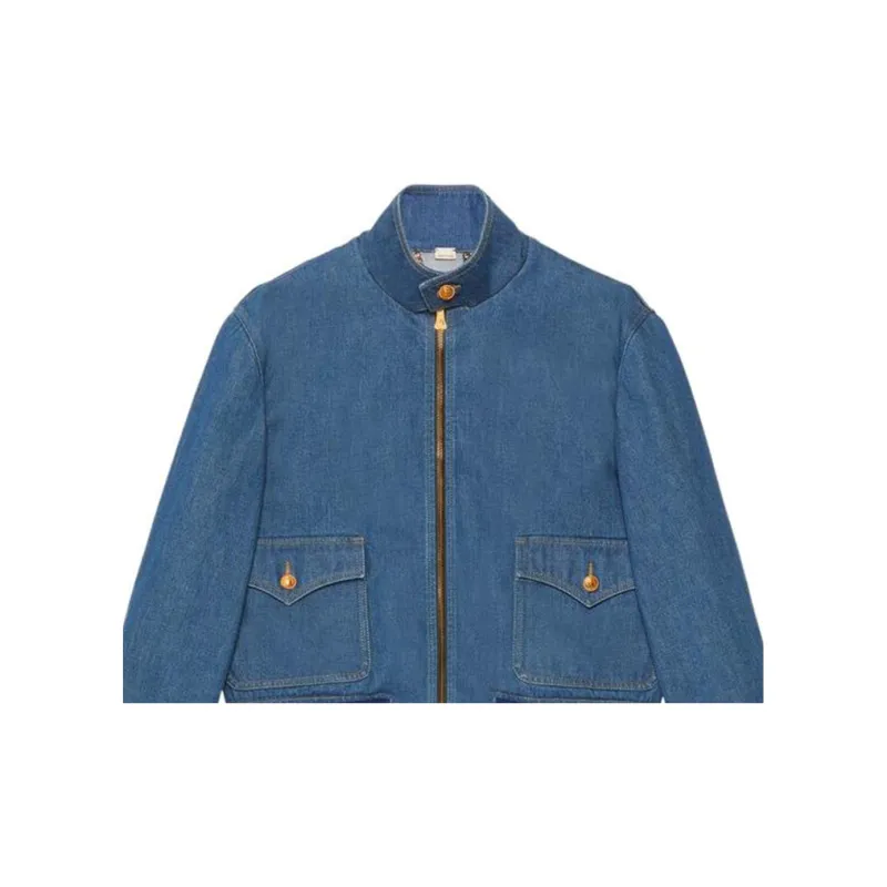 GUCCI GUCCI FW22 Qixi Festival Collection Lovelight Denim Jacket Men's Blue-1