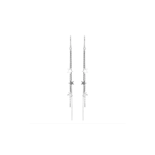 Old Qingyun Silver Building Drop Earrings Women's