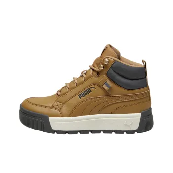 PUMA Tarrenz SB Anti-Slip Wear-Resistant High-Top Kids' Skateboarding Shoes Brown Teenagers