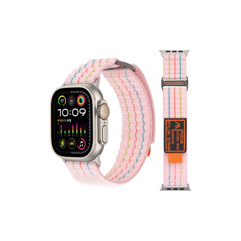 IKYOU Apple Compatibility Watch Band Canvas Material-14