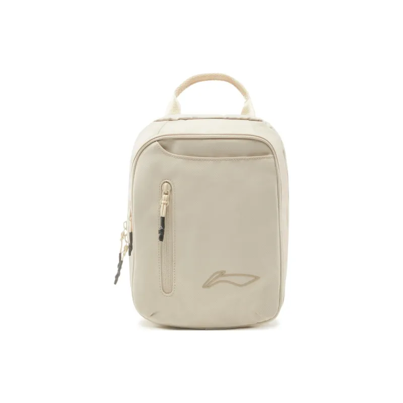 LiNing Sports Life Collection Polyester Shoulder Bag, Crossbody Bag Regular Unisex Ivory-0