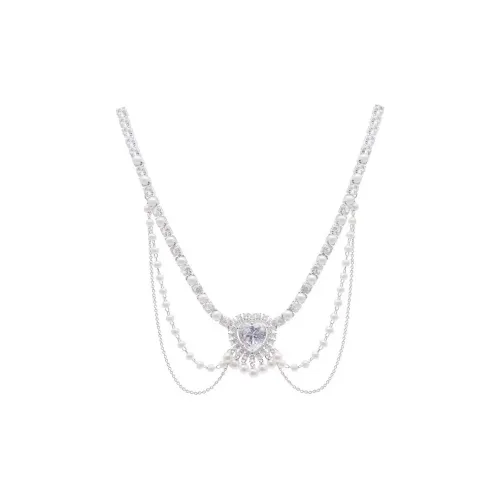 PARANOID PUPPY Zircon Necklace Party Red Carpet Recommendation Women
s