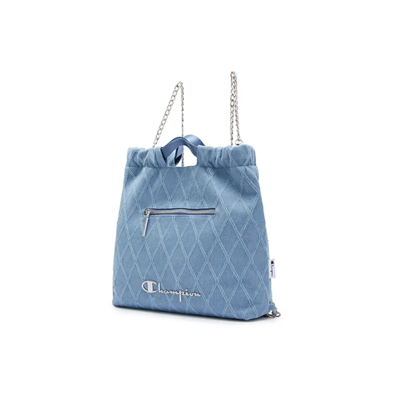 Champion Denim Backpack Medium Size Unisex Peak Blue/Silver White/Champion Black/Linen-1