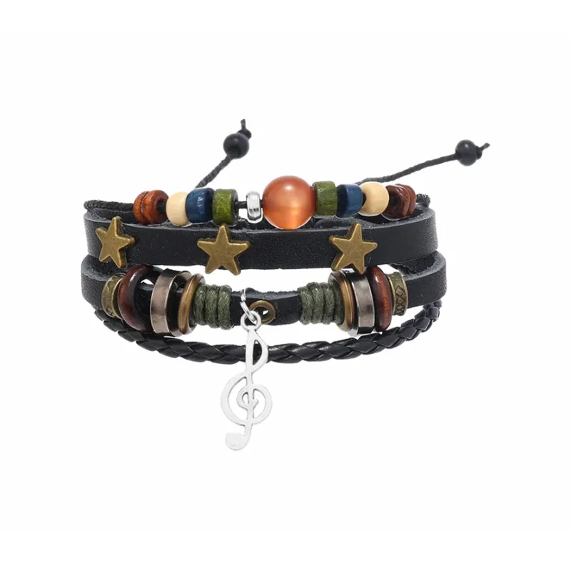Muyan Alloy Stars Musical Note Bracelet Unisex-3