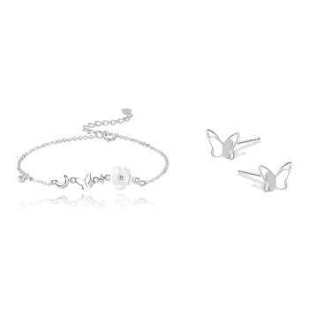KUMET Sterling Silver Bracelets Women's Couple Birthday Gift For Anniversary