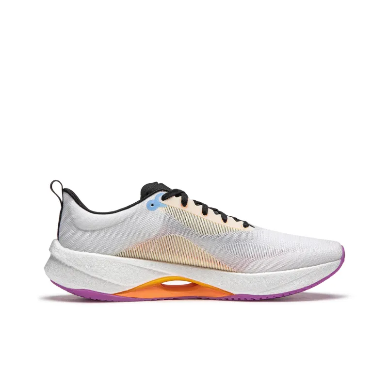 LiNing Super Light 21 Cushioning Anti-Slip Wear-Resistant Breathability Low-Top Running Shoes Men's White Orange-1