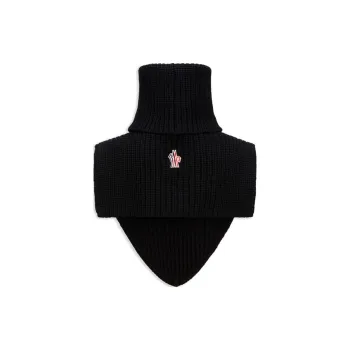 Moncler Wool Knit Scarves Women's Black