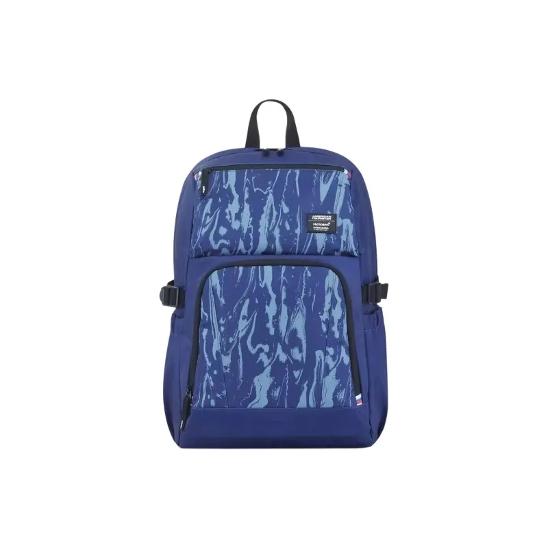 AMERICAN TOURISTER Fabric Backpack Regular Unisex Marble Print Blue-0