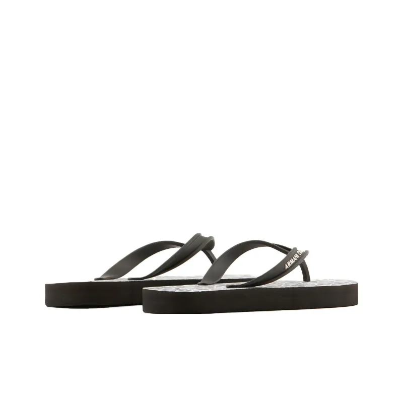 ARMANI EXCHANGEAE Rubber Sole Sports Slippers Women's Black-3