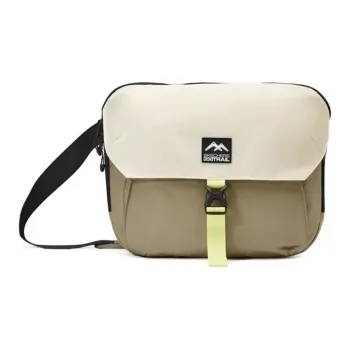 Skechers Fabric Shoulder Bag, Crossbody Bag Regular Unisex White Cap Gray & Elm Green