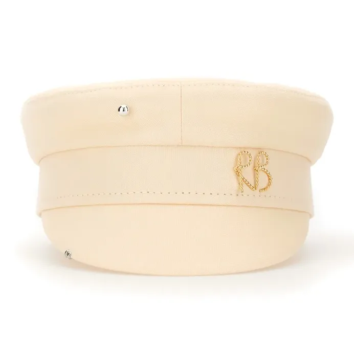RUSLAN BAGINSKIY Logo Lettering Pierced Baker Boy Hat-0