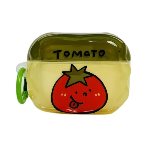 Sopi Compatibility With Apple AirPods 4/2/3/4th Generation/AirPods Pro/Pro 2 TPU Tomato Emoji Headphone Cases
