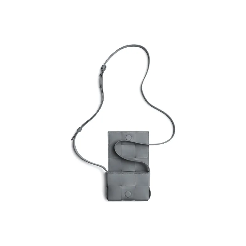 Bottega Veneta CASSETTE Sheepskin Tofu Bag Shoulder Bag Crossbody Bag Women's Gray-3
