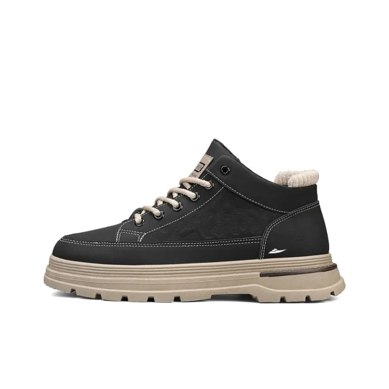 Kuding Martin Boots Men Black/Khaki-15