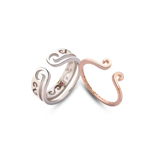 YINCHIE 925 Sterling Silver Rings Unisex Couple Couple Rings