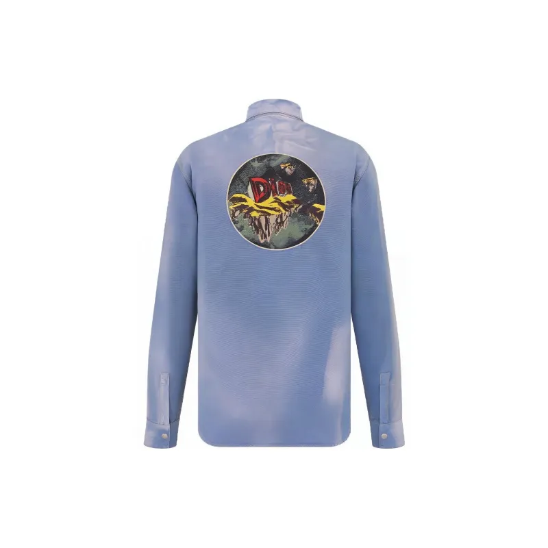 DIOR Buttoned Long Sleeved Denim Shirt-1