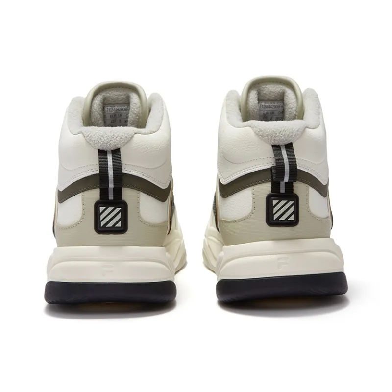 FILA FUSION BANK II Coverage High Top Skateboard Shoes Men's White Brown-2