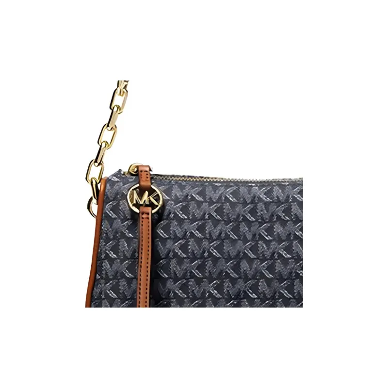 MICHAEL KORS Jet Set Charm Fabric MK Shoulder Bag, Crossbody Bag Tubas Women's Dark Denim Blue-1