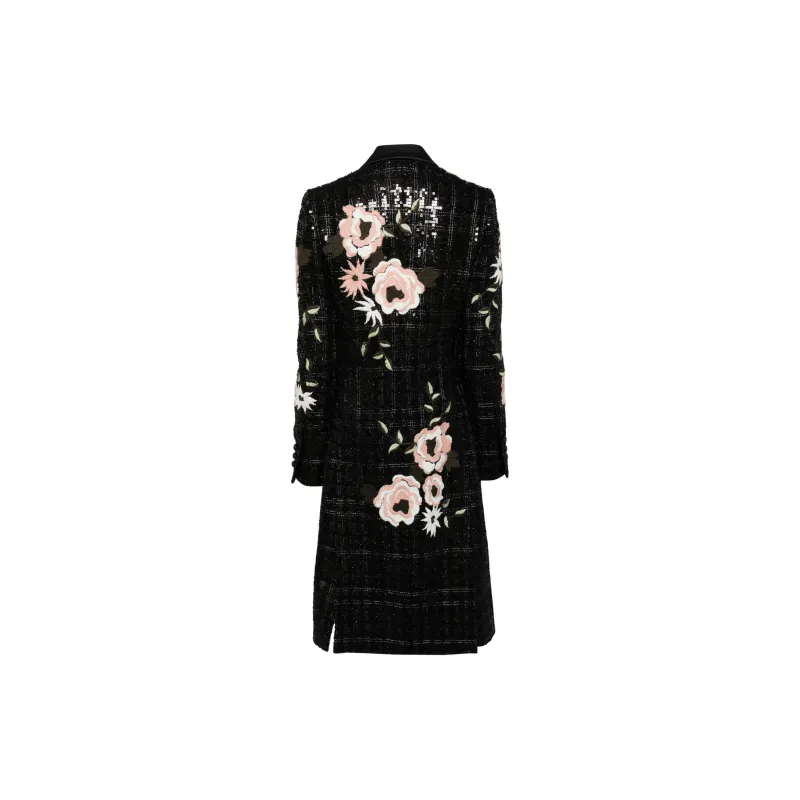 ELIE SAAB Embroidered Tweed Coat-1