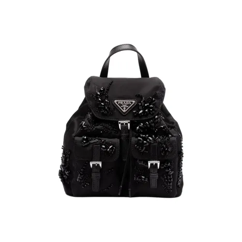 PRADA Recycled Polyamide Backpack Regular Women's Black