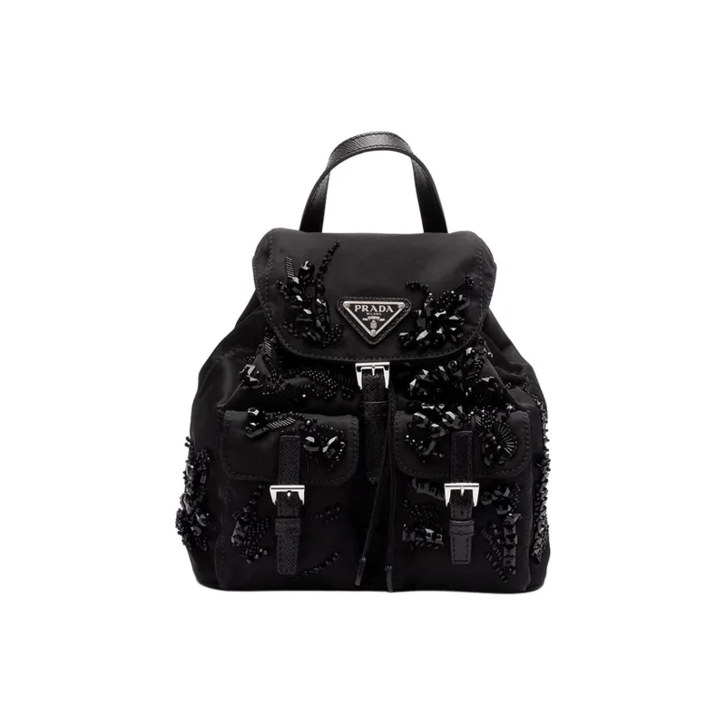 PRADA Recycled Polyamide Backpack Regular Women's Black-0
