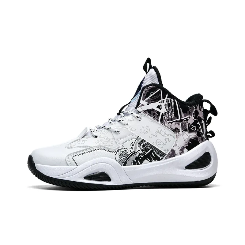 Black tailed Deer High Top Basketball Shoes Unisex-50