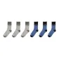 6 Pack (3 Light Gray+3 Denim Blue)